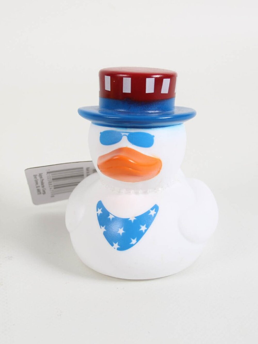 Patriotic Rubber Duck Red White Blue Uncle Sam Hat Sunglasses PVC Bath Toy NWT